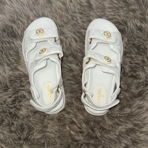 Chanel womens White Sandals